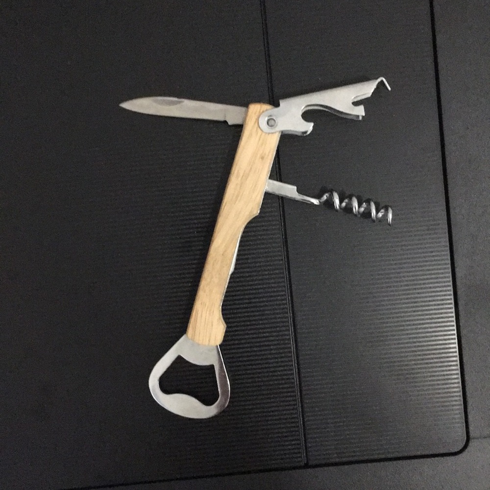 Wooden bottle opener